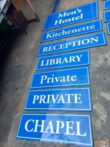 Acrylic engraved door signs