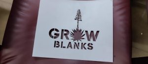 GROW BLANKS WHITE PLASTIC STENCIL