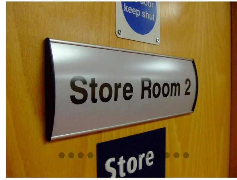 STORE ROOM CURVED SLAT SIGN