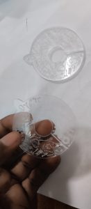 Laser engraved clear acrylic ornaments
