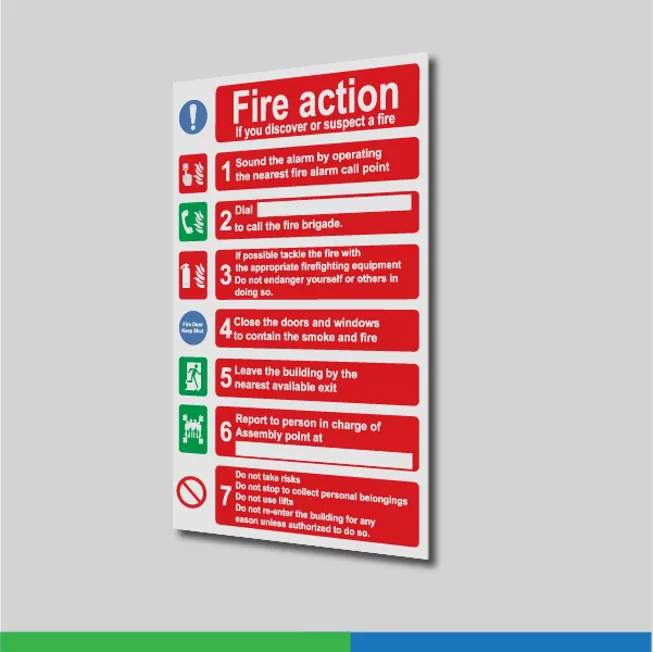 Fire Action Signs