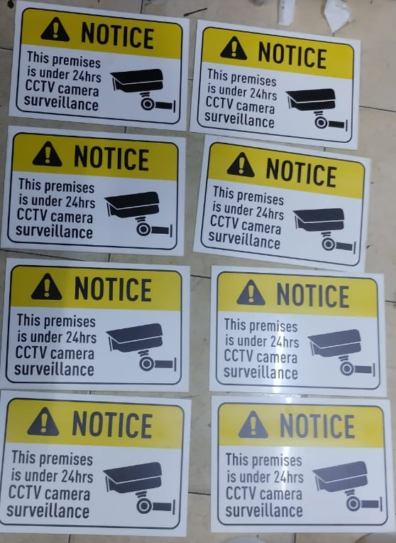 surveillance camera signs