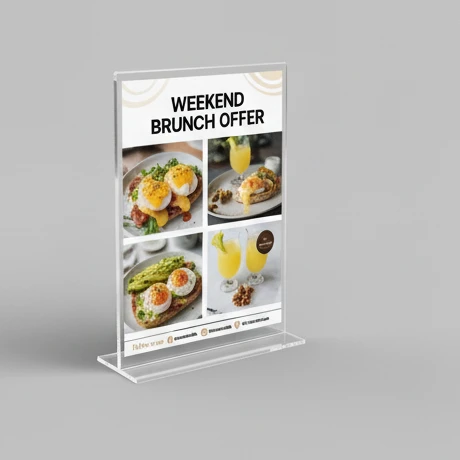 Menu Holder - Acrylic Table Talkers 3 Menu Holder - Acrylic Table Talkers - Image 3