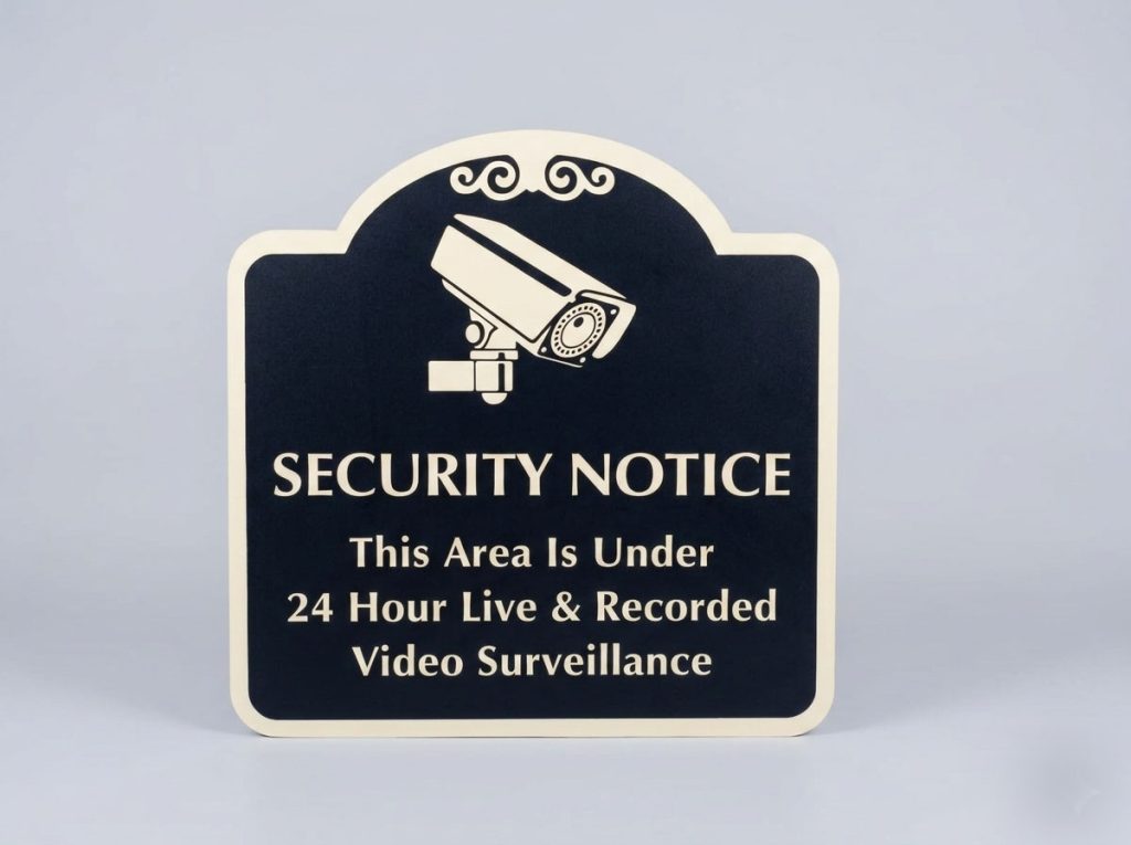 CCTV Security Notice sign