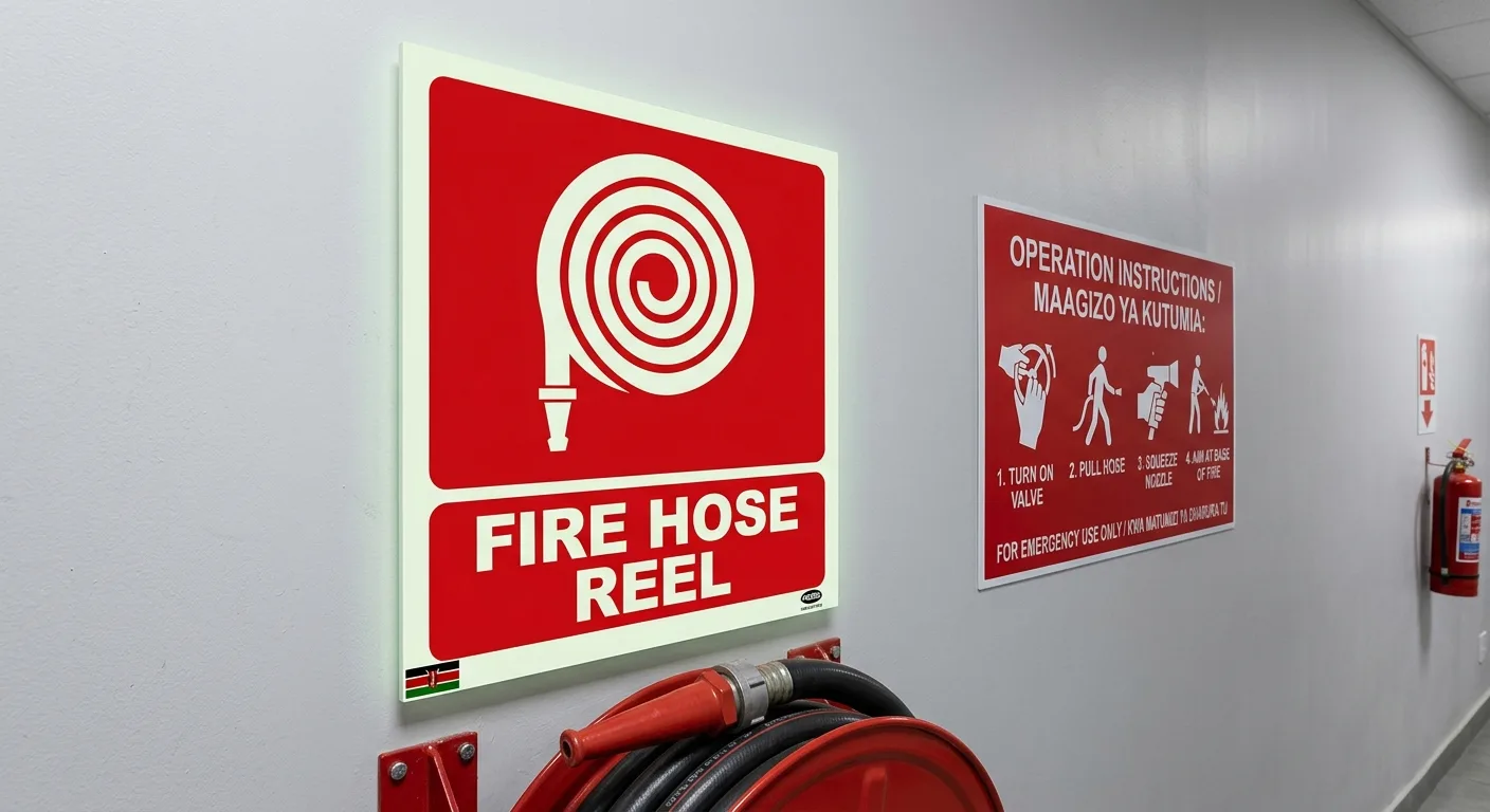 Fire hose reel signage