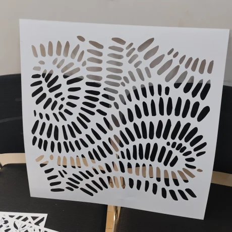 Abstract Pattern White Stencil