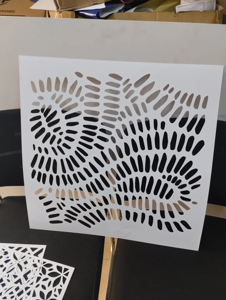 Abstract Pattern White Stencil