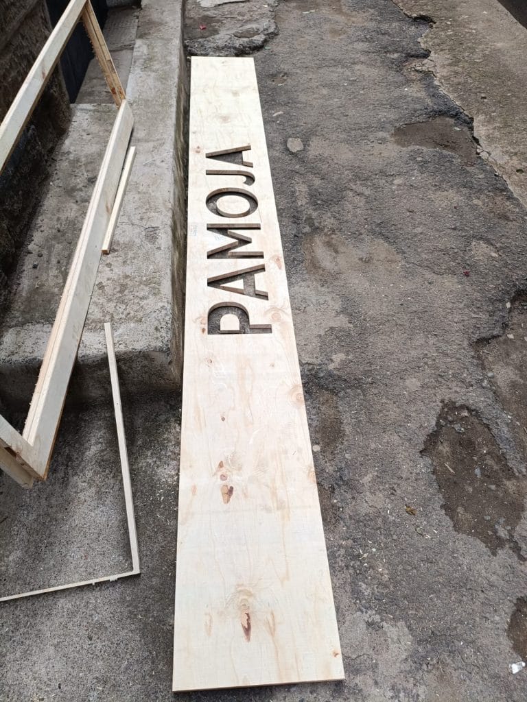 wooden plank cut from cnc router